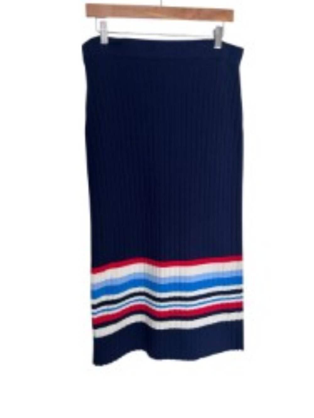 Ralph Lauren Blue White & Red Midi Skirt Large